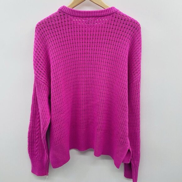 On 34th Womens Plus Size 2X Crewneck Spring Cotton-Blend Open Knit Sweater $59 - Picture 5 of 8